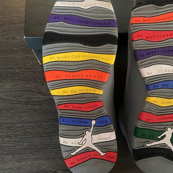 Wolf Grey Air Jordan Retro 10 - Picture 6 of 10